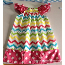 2014 new cotton chevron dress children dress